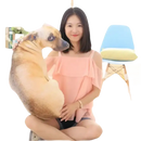 Dog head throw plush pillow looking lifelike and cute, perfect for dog lovers