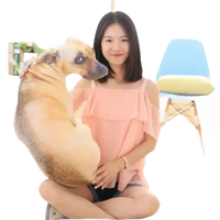 Dog head throw plush pillow looking lifelike and cute, perfect for dog lovers
