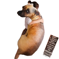 Trendy Dog Head Throw plush toy, lifelike animal cute giant dog pillow for fun