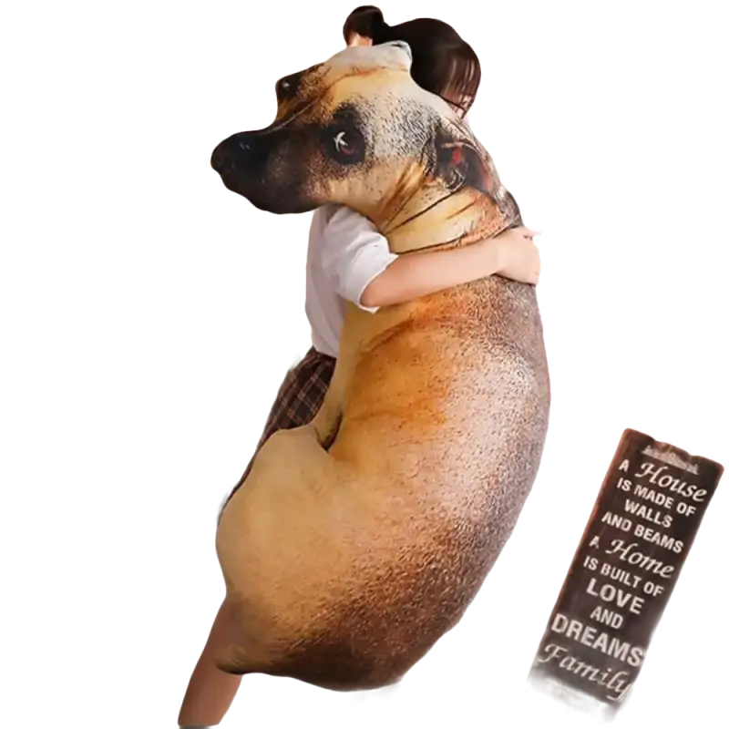 Trendy Dog Head Throw Lifelike Animal Cute Pillow