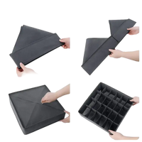 Collapsible gray stylish storage organizer perfect for socks storage box and trendy closet