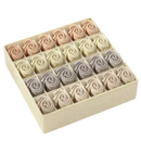Organized drawer of rolled socks in a stylish storage organizer for socks storage fun