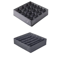 Gray fabric drawer organizers for stylish storage and trendy socks organization