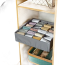 Gray closet organizer with compartments, perfect stylish storage organizer for socks bras and underwear