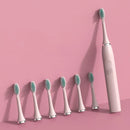 Ultrasonic Recharger Toothbrush - Pink / 8Brush head