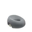 Gray padded headrest on Trendy Ergoluxe Memory Foam Beauty Pillow for comfy heads