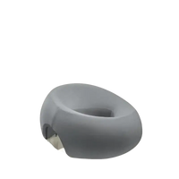 Gray padded headrest on Trendy Ergoluxe Memory Foam Beauty Pillow for comfy heads