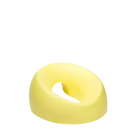Yellow Ergoluxe Memory Foam Beauty Pillow with center opening for comfy naps