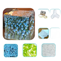 DIY blue flowercube lamp kit for trendy diy tulip mirror decor fans