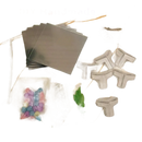 DIY handmade cube components for Trendy Flowercube Lamp with Tulip Mischief showing a mirror cube lamp style