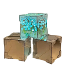 Illuminated flowercube lamp with diy tulip mirror on mirror cube lamp setup