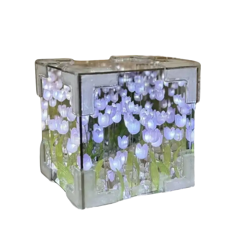 Trendy Flowercube Lamp with Tulip Mischief
