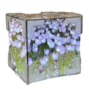 Illuminated flowercube lamp with tulip design for trendy diy tulip mirror decor