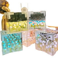 Illuminated tulip-themed cube lights from the Trendy Flowercube Lamp collection