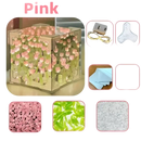 DIY pink flowercube lamp with tulip mirror for a trendy flowercube lamp vibe