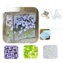 DIY purple flowercube lamp with tulips for a trendy floral decor vibe