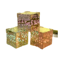 Colorful translucent tissue boxes with bubble accents for Trendy Flowercube Lamp setup