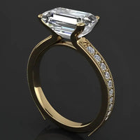 Elegant Sparkle: Petite Diamond Proposal Ring