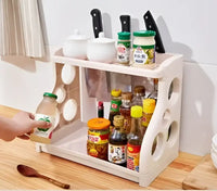 Multi-Layer Kitchen Storage Shelf System - Apricot