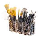 Crystal-patterned makeup brush organizer for Diamond Chic Bathroom chic bathroom storage