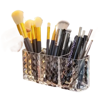 Crystal-patterned makeup brush organizer for Diamond Chic Bathroom chic bathroom storage