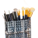 Crystal-patterned makeup brush organizer from Trendy Makeup Brush Bash for your diamond chic bathroom