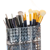 Crystal-patterned makeup brush organizer from Trendy Makeup Brush Bash for your diamond chic bathroom