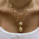 Seashell Starfish Necklace - Gold