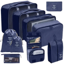 Navy blue set travel organizer with storage bags for wild color shenanigans