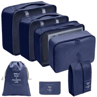 Navy blue trendy set travel organizer for wild color shenanigans and travel storage
