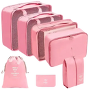 Pink travel organizer set with stylish storage bags for travel organizer storage fun