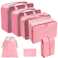 Pink travel organizer set with stylish storage bags for travel organizer storage fun