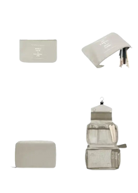 Gray trendy set travel organizer with storage details for wild color shenanigans