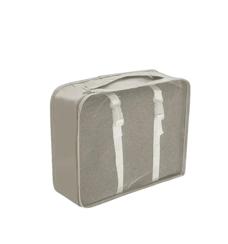 Gray mesh set travel organizer for trendy travel storage and wild color shenanigans