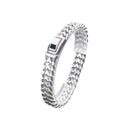 Golden Steel Charm Bangle - Silver / 21cm