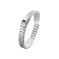 Golden Steel Charm Bangle - Silver / 21cm