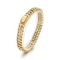 Golden Steel Charm Bangle - Gold / 21cm