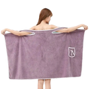 Lavender trendy spa towel wrap with white trim, perfect beach spa towel for cool babes