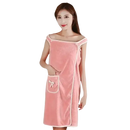 Pink trendy spa towel wrap for beach spa days, perfect for chill vibes and parties