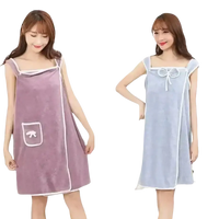 Two women in trendy beach spa towel wraps, girls wearable 140*85cm, perfect for spa parties