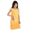 Yellow trendy beach spa towel wrap with pocket for cool babes at the spa