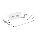 Chrome-plated trash rack with adhesive backing for trendy stainless steel cabinets