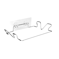 Chrome-plated trash rack with adhesive backing for trendy stainless steel cabinets