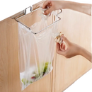 Over-the-cabinet trash rack and bag holder for your stainless steel cabinet