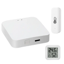 White Tuya Bluetooth Gateway with smart humidity sensor for indoor climate control