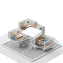 White Tuya Bluetooth Gateway with Humidity Sensor for better indoor climate control