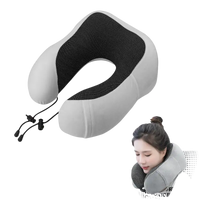 U-shape U-Comfort Memory Foam Travel Pillow with Adjustable Drawstring for Chill Vibes