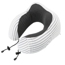 Striped u-comfort memory foam shaped travel healthcare neck pillow for a trendy chill vibe