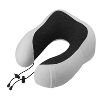 Trendy u comfort memory foam travel pillow with adjustable drawstring for chill vibes