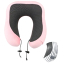 Pink and gray u-comfort memory foam shaped travel healthcare soft travel pillow